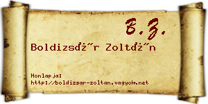 Boldizsár Zoltán névjegykártya