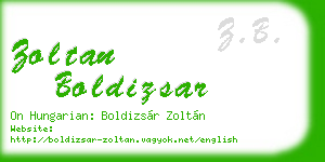 zoltan boldizsar business card
